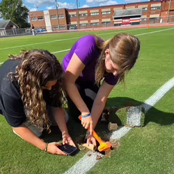 Brentsville District High School students working with the sensors