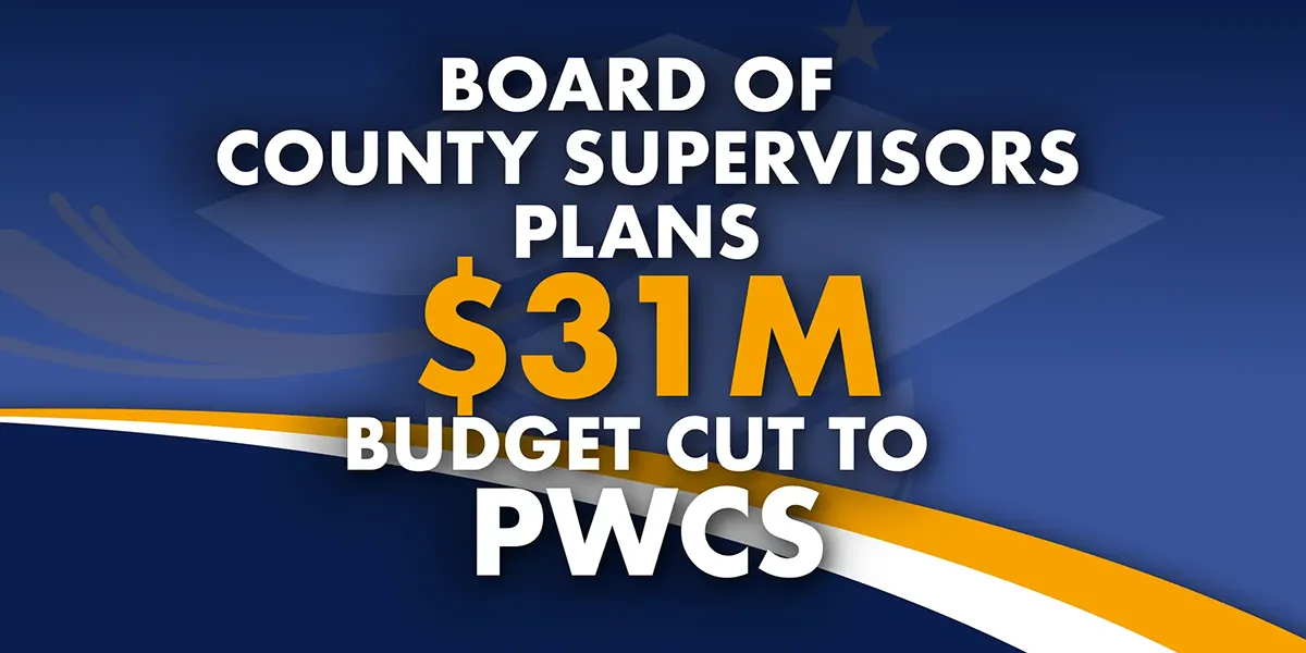 Text of Board of County Supervisors Plans $31 million budget cut to PWCS over PWCS logo
