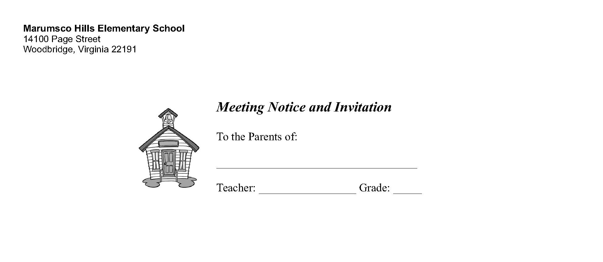 example of meeting notice envelope