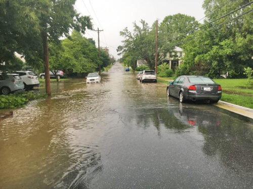 Example of stormwater management urban flooding.