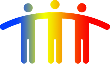 Parent As Partners Logo -  # multi colored people icons holding hands