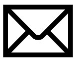icon of an envelope with black outline and white fill.