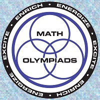 A circle with three overlapping circles inside it that say "Math Olympiads." The words around the outside of the circle read Enrich, Energize, Excite.