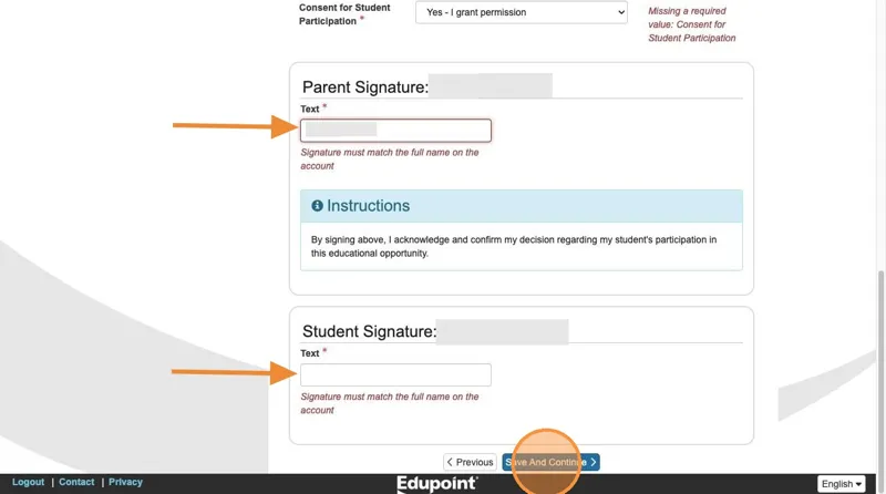 Sign agreement