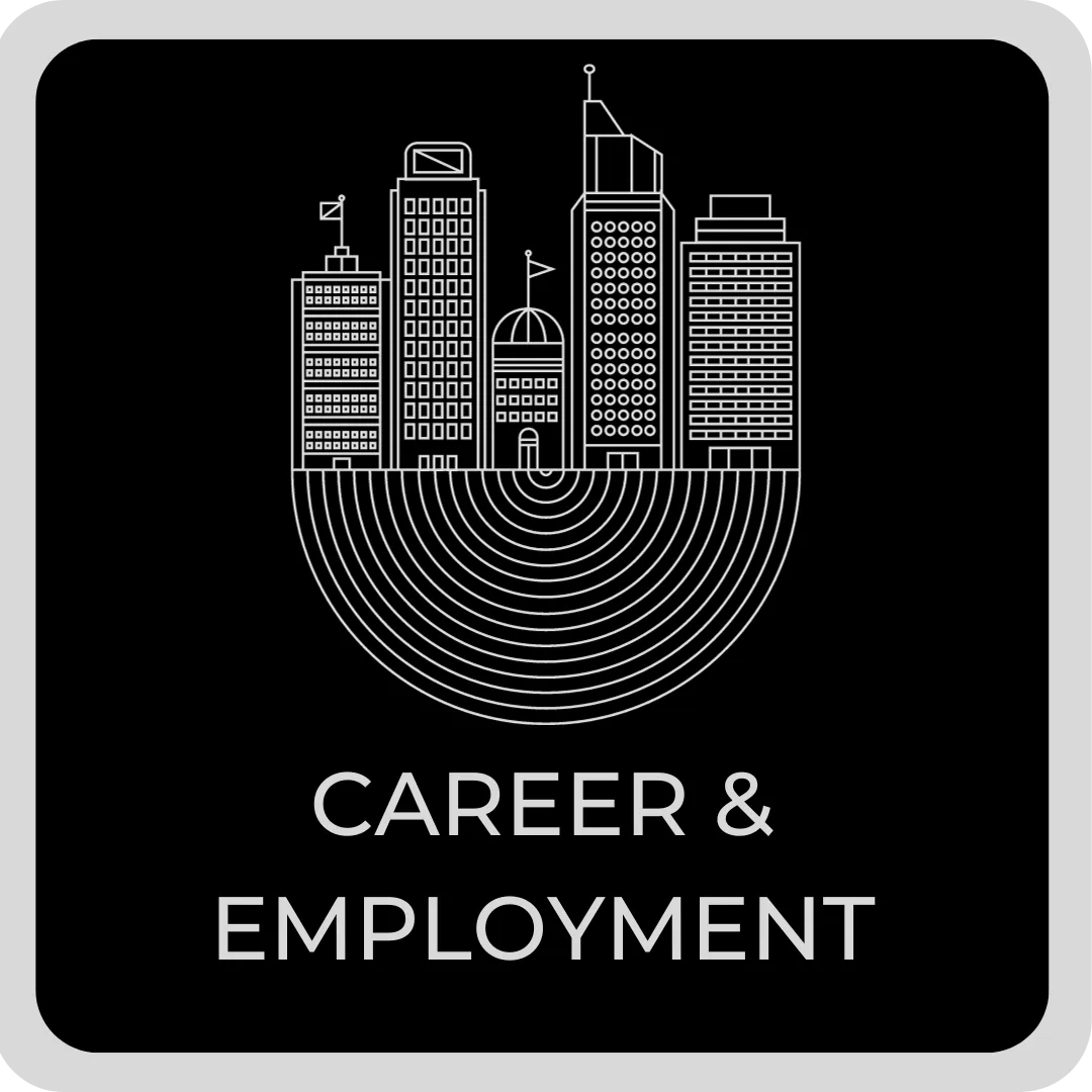 Navigate to career and employment webpage - sketch of office buildings