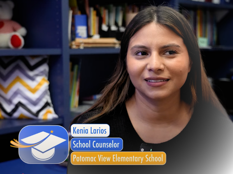 Kenia Larios school counselor at Potomac View Elementary School