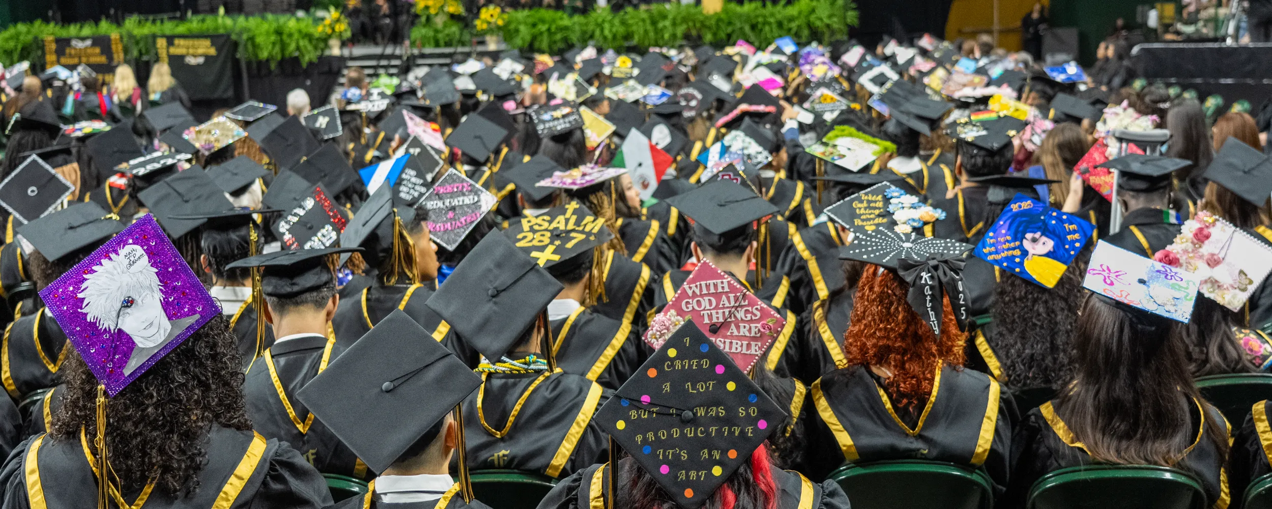 webpage banner featuring PWCS graduates with their decorated caps