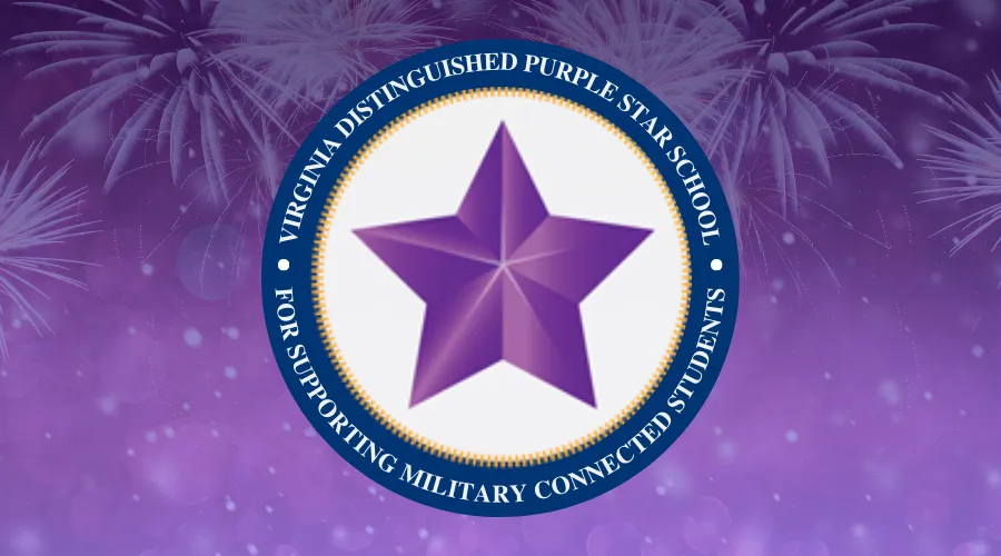military purple star school logo