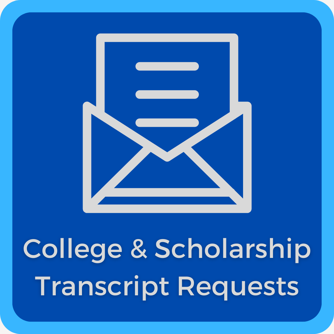  Navigate to the College and Scholarship Transcript webpage with image of a transcript icon