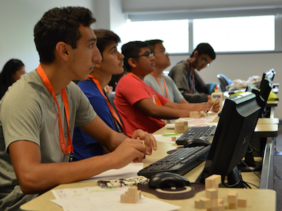 Four EIP students in classroom