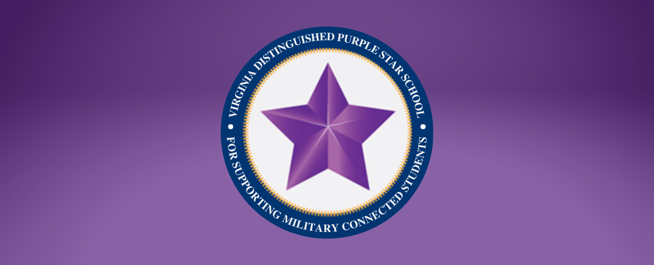 Virginia Distinguished Purple Star webpage logo and banner