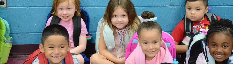 Ellis Elementary School students on the first day of school